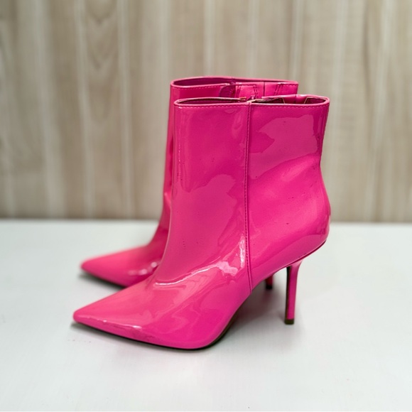 INC International Concepts Glossy Pink Ankle Booties - Picture 8 of 8